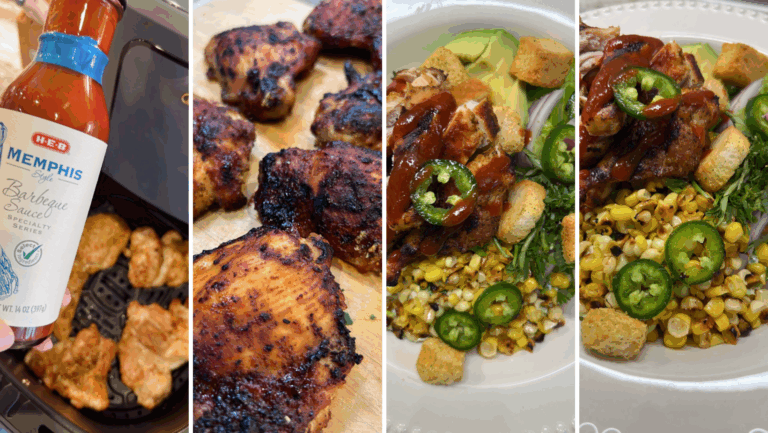 Air Fryer BBQ Chicken Coleslaw Salad